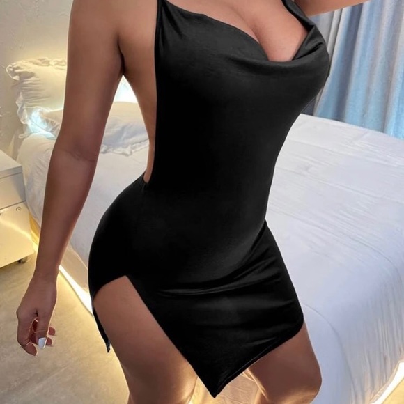 Fashion Nova Dresses & Skirts - 🔥High Slit Black Mini Way🔥